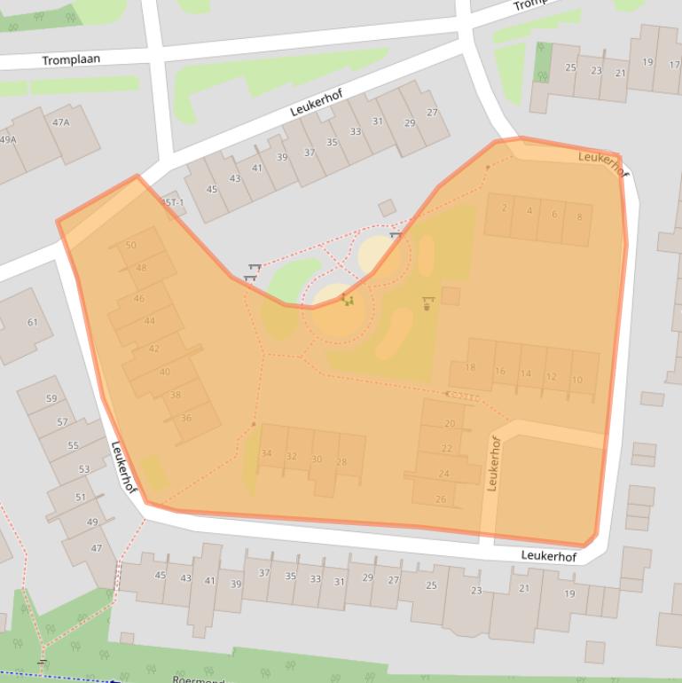 Kaart van postcodegebied 6004DC.