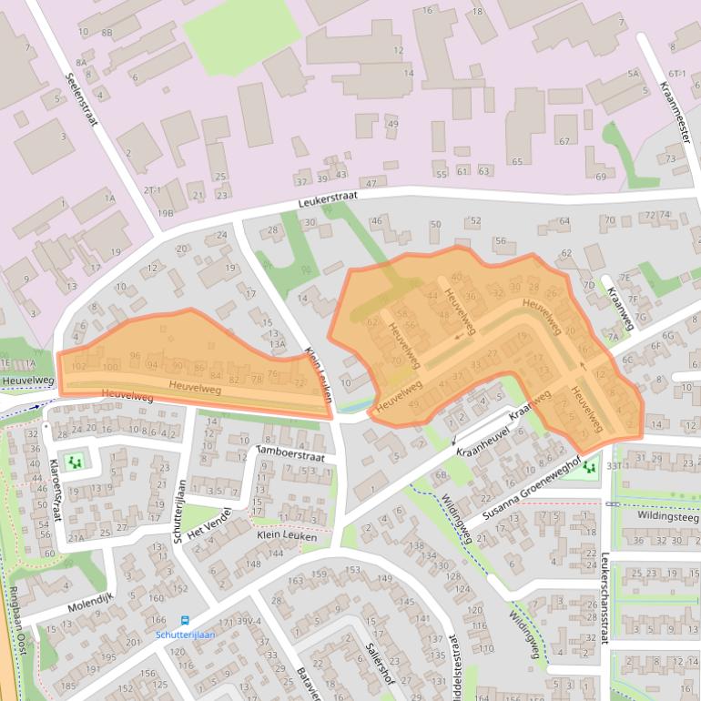 Kaart van postcodegebied 6004DR.