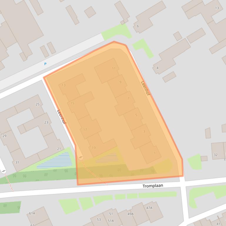 Kaart van postcodegebied 6004EA.