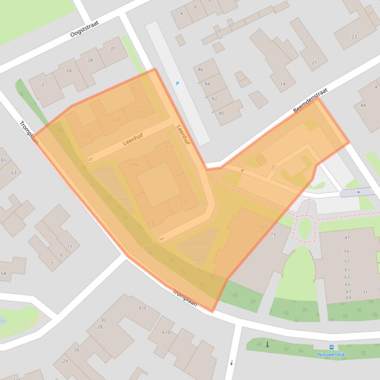 Kaart van postcodegebied 6004ED.