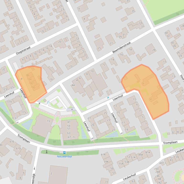 Kaart van postcodegebied 6004EK.