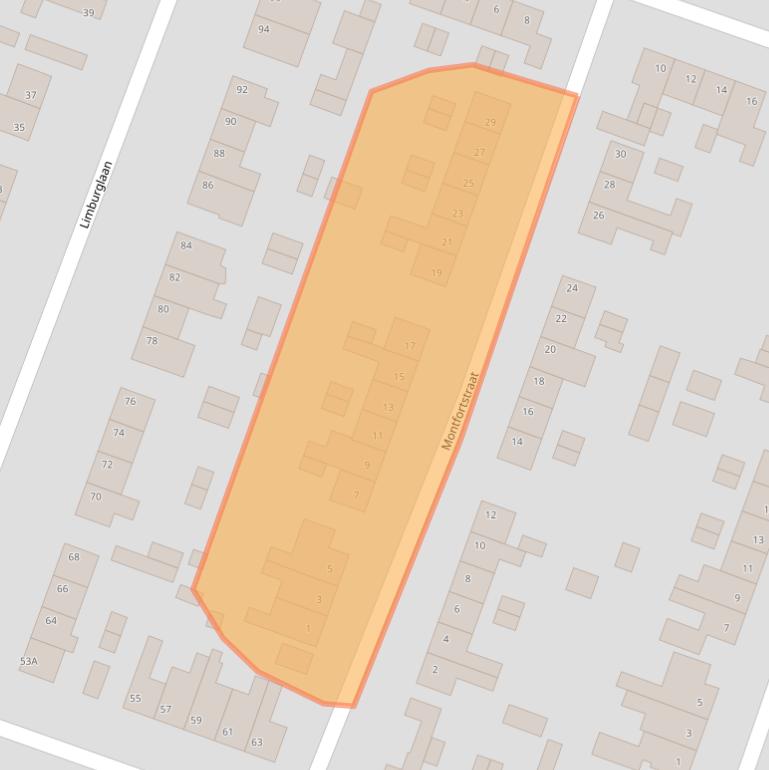 Kaart van postcodegebied 6004GL.