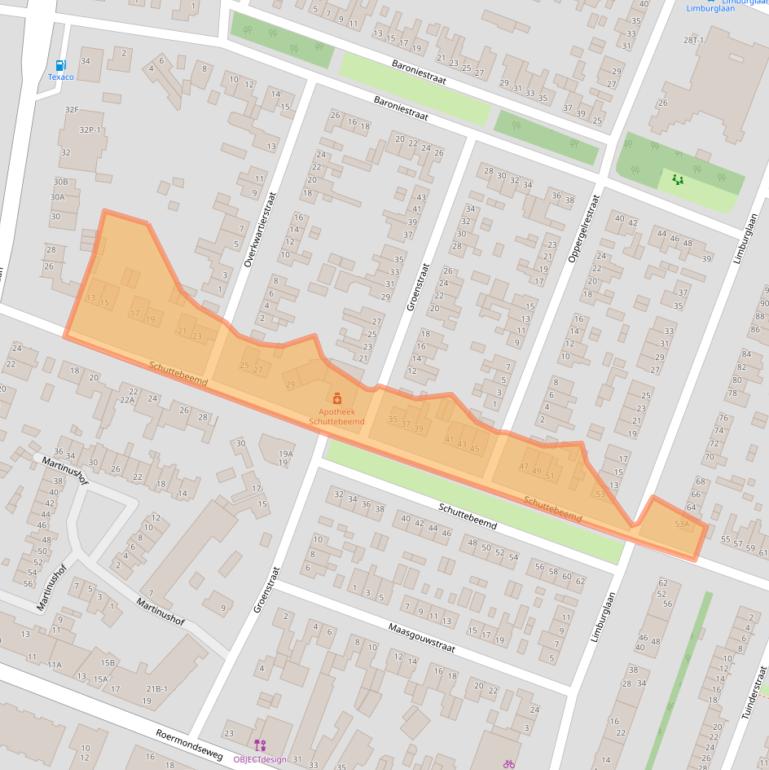Kaart van postcodegebied 6004GN.