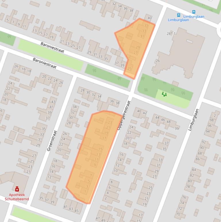 Kaart van postcodegebied 6004HG.