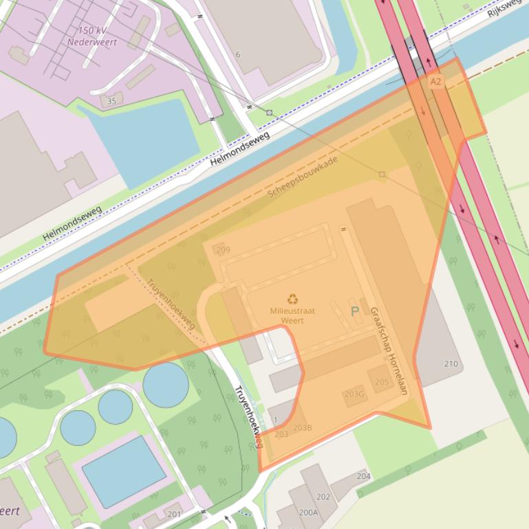 Kaart van postcodegebied 6004HN.