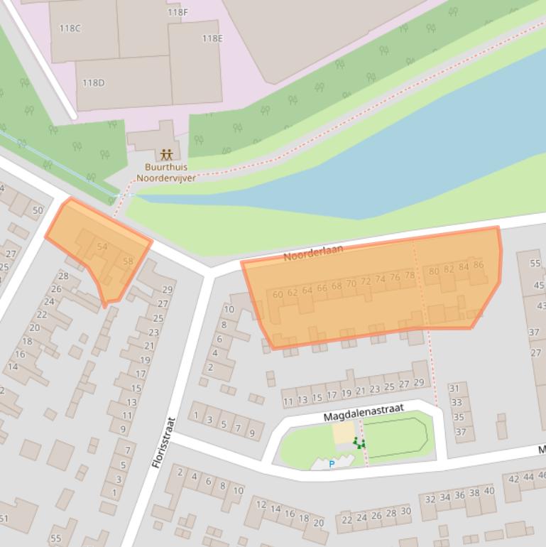 Kaart van postcodegebied 6004HW.