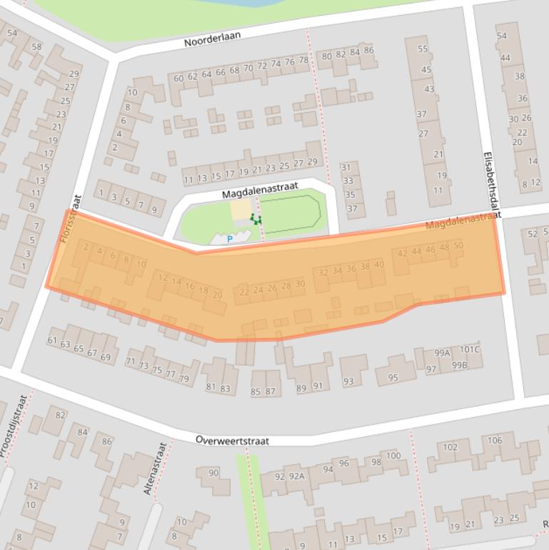 Kaart van postcodegebied 6004JK.