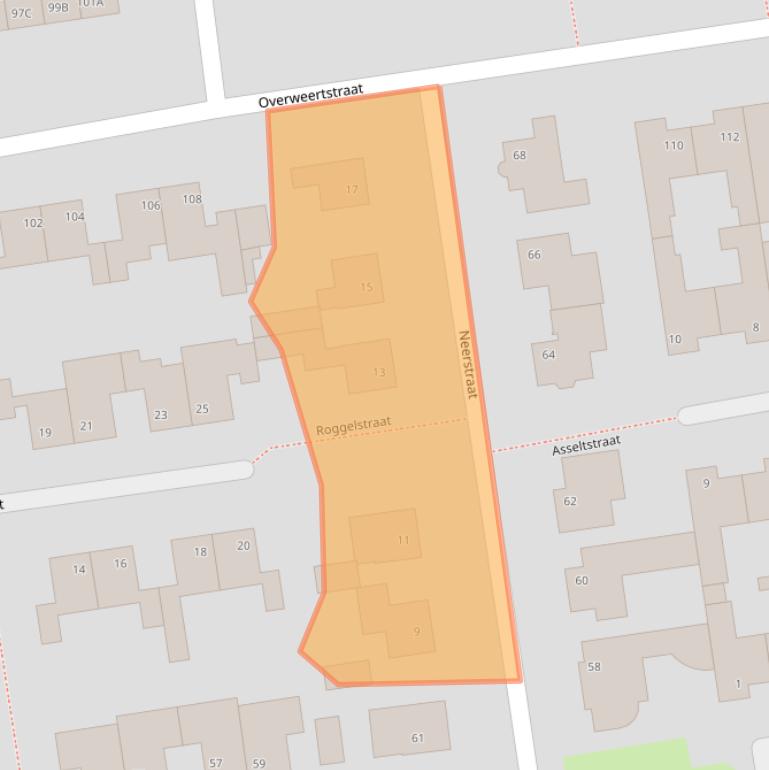 Kaart van postcodegebied 6004KA.