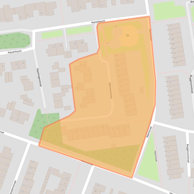 Kaart van postcodegebied 6004KD.