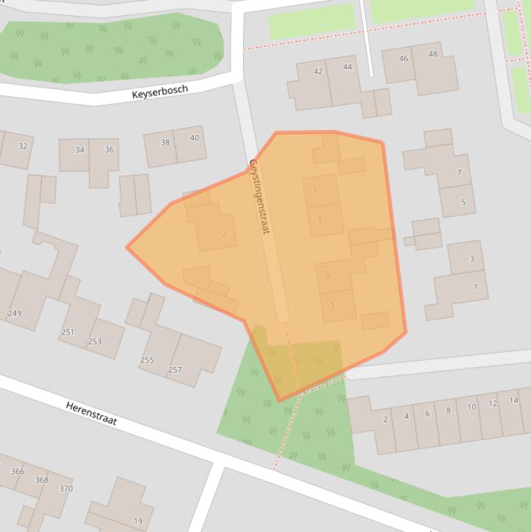 Kaart van postcodegebied 6004KE.