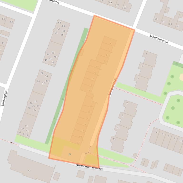 Kaart van postcodegebied 6004LC.