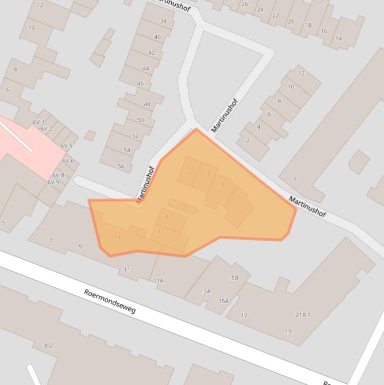 Kaart van postcodegebied 6004LG.