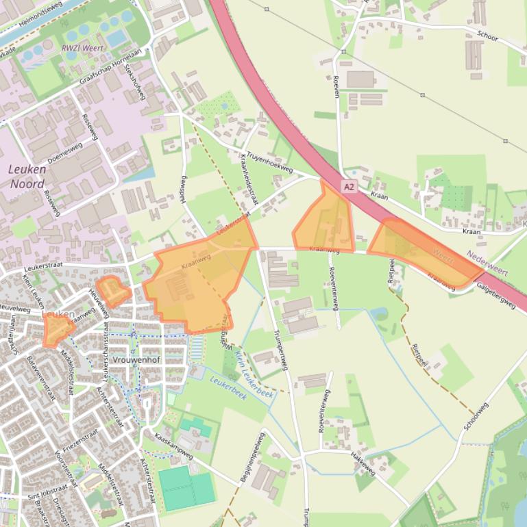Kaart van postcodegebied 6004RC.