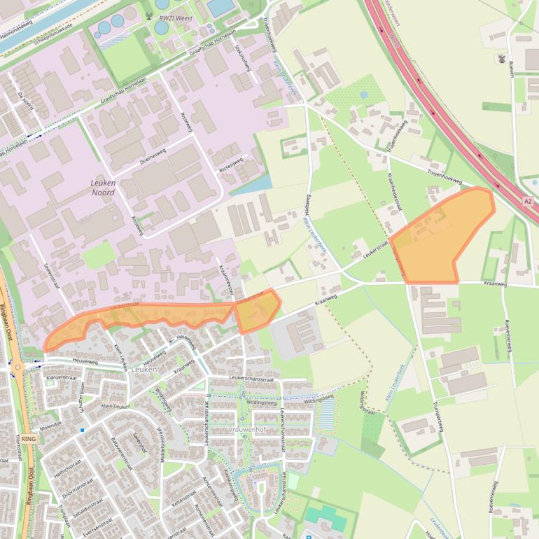 Kaart van postcodegebied 6004RE.