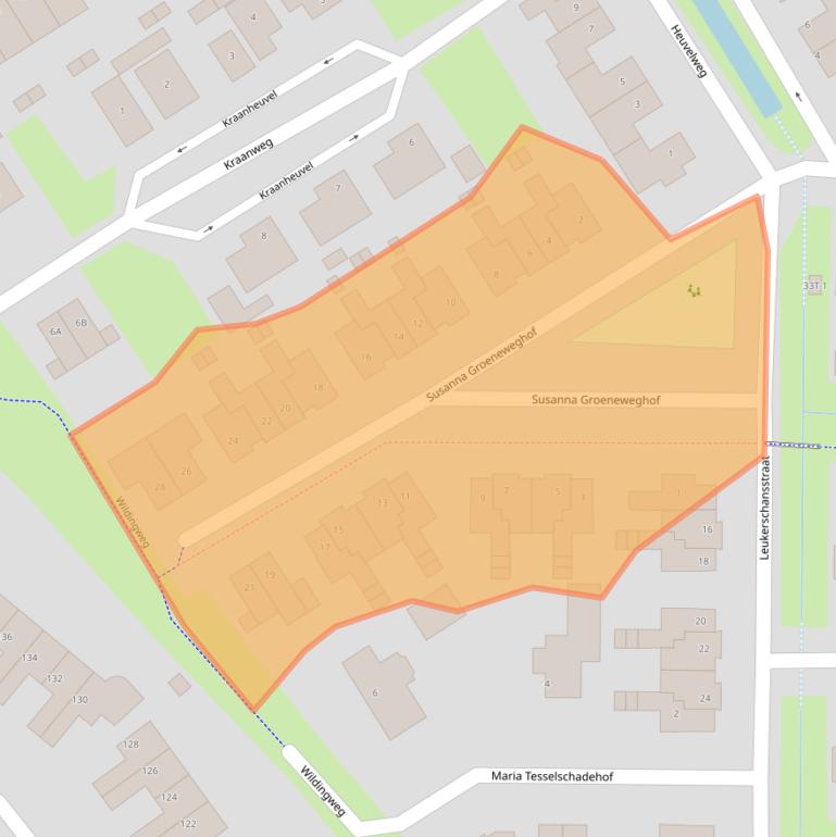 Kaart van postcodegebied 6004SC.
