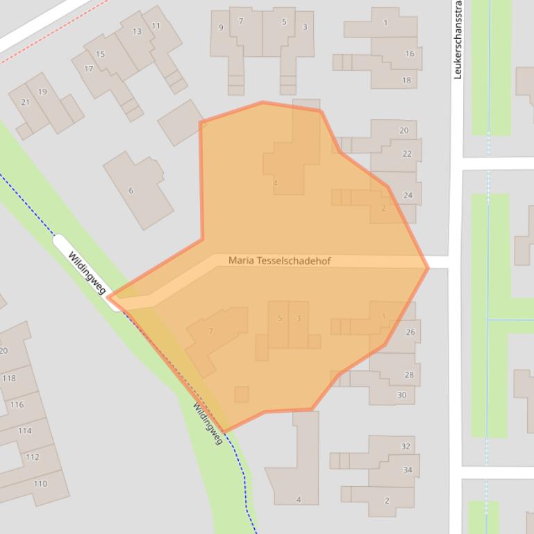 Kaart van postcodegebied 6004SE.