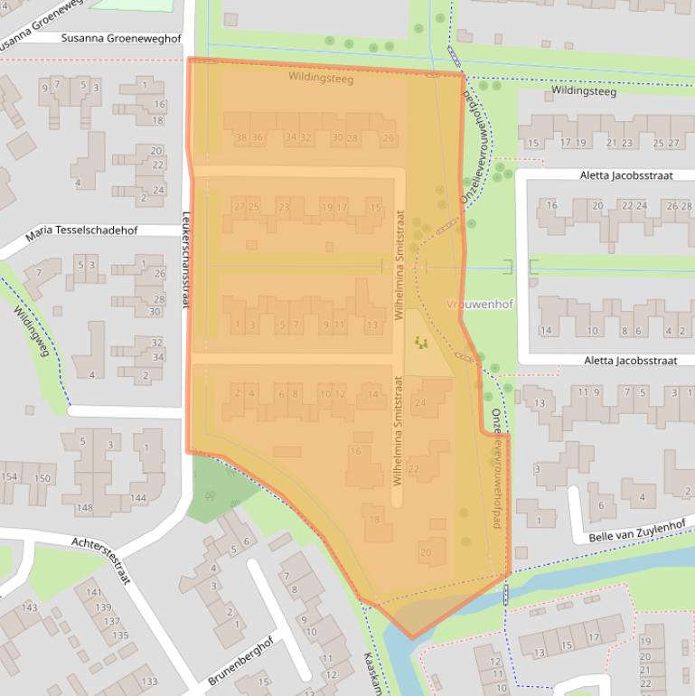 Kaart van postcodegebied 6004SH.