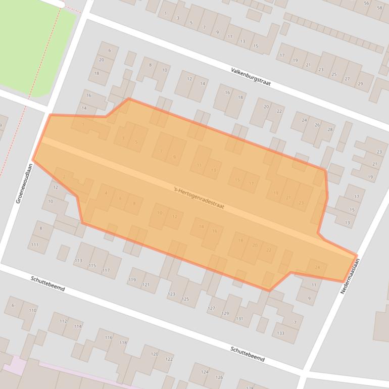 Kaart van postcodegebied 6004TS.