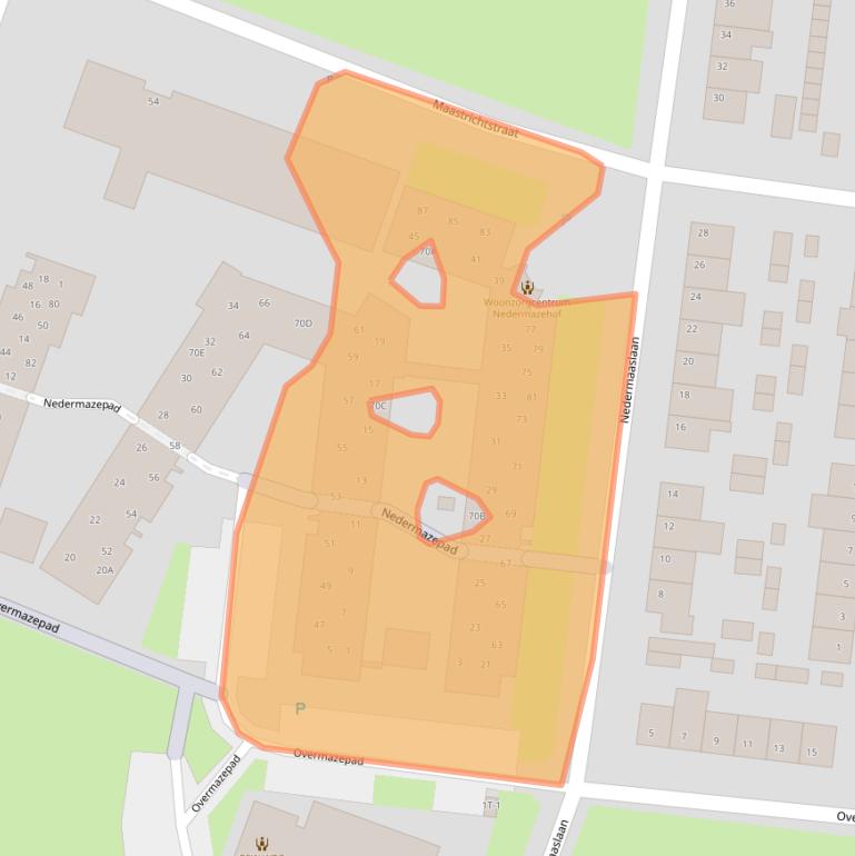 Kaart van postcodegebied 6004VH.