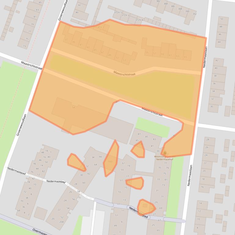 Kaart van postcodegebied 6004VX.