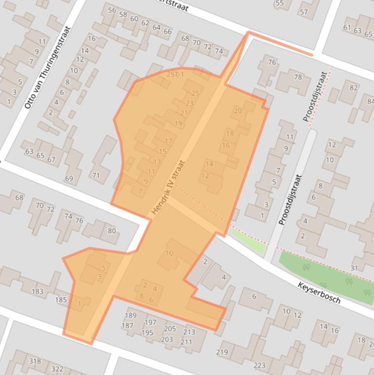 Kaart van postcodegebied 6004XN.