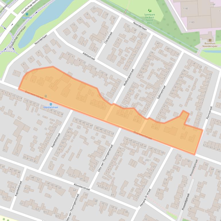 Kaart van postcodegebied 6004XS.