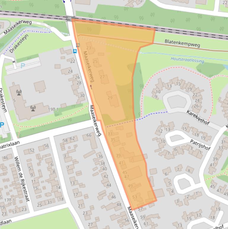 Kaart van postcodegebied 6005AA.