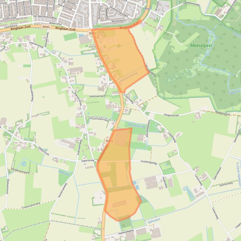 Kaart van postcodegebied 6005AD.