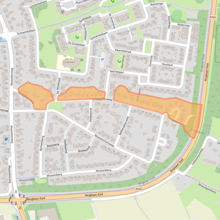 Kaart van postcodegebied 6005LC.