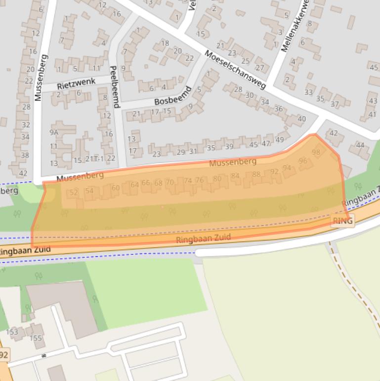 Kaart van postcodegebied 6005LG.