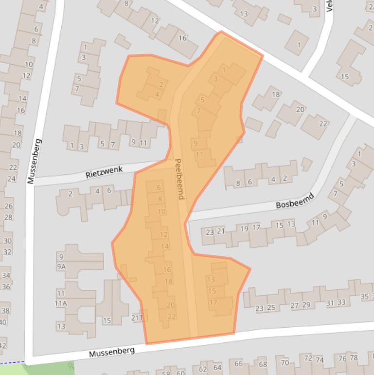 Kaart van postcodegebied 6005LH.