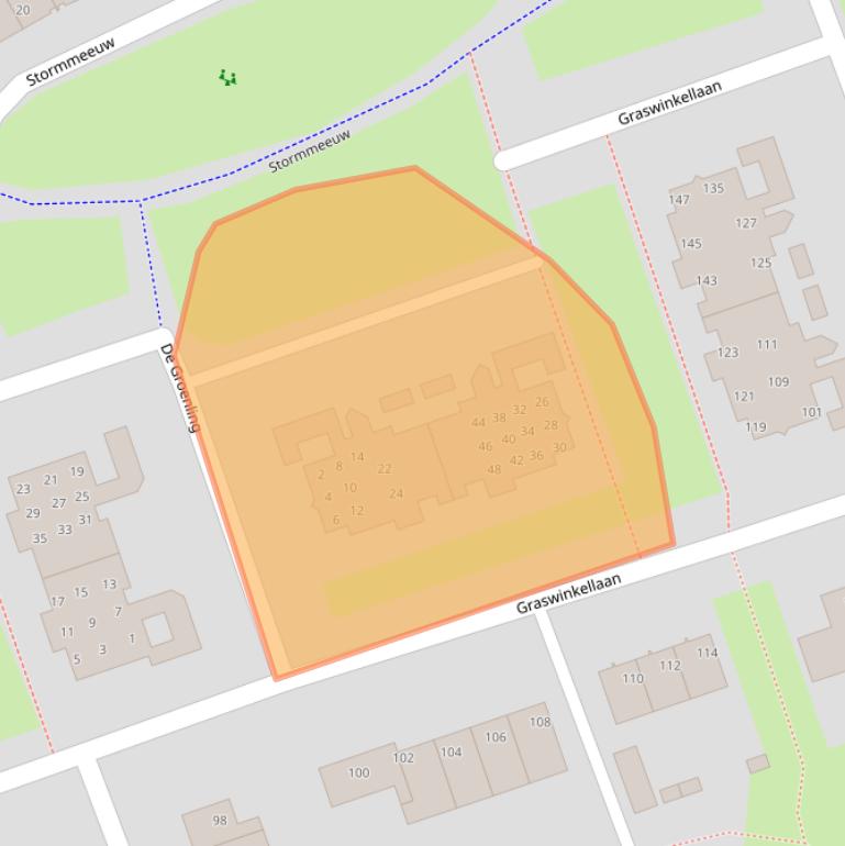 Kaart van postcodegebied 6005LS.