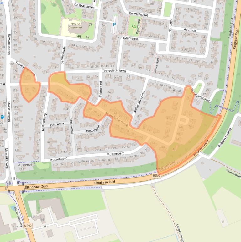 Kaart van postcodegebied 6005NA.