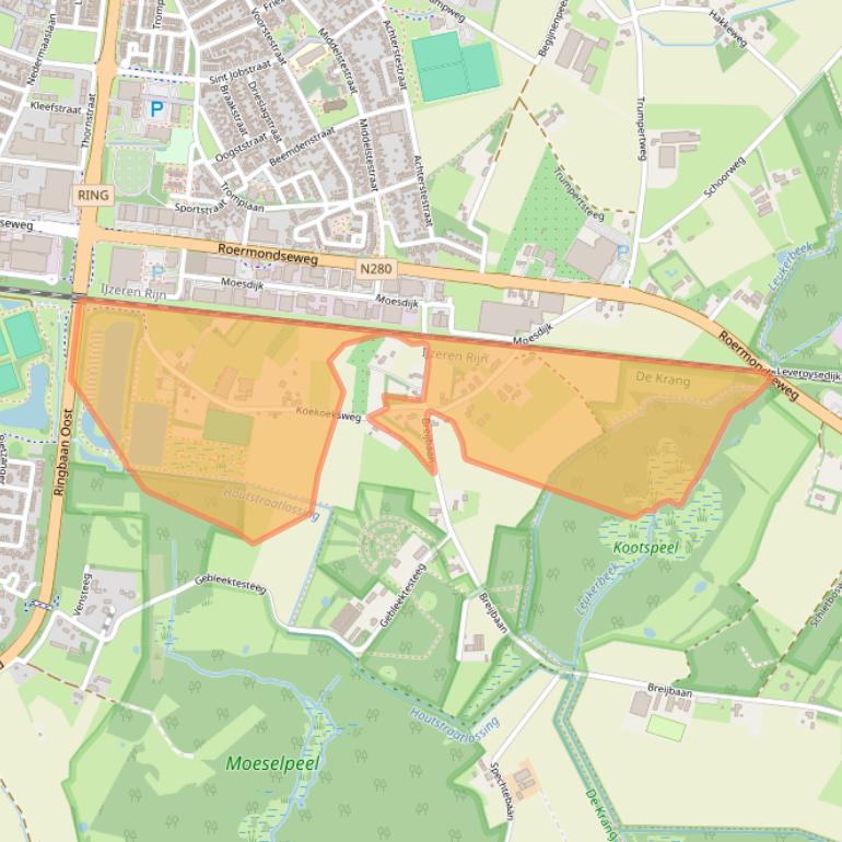 Kaart van postcodegebied 6005NG.