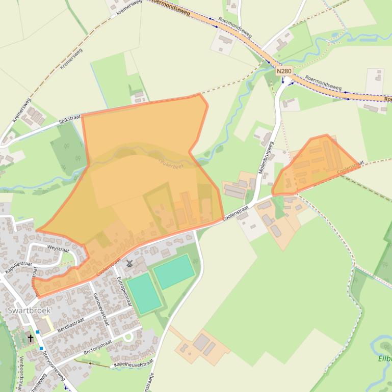 Kaart van postcodegebied 6005NX.