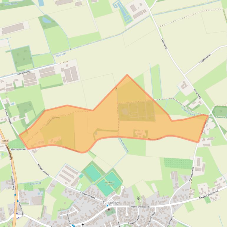 Kaart van postcodegebied 6005RE.