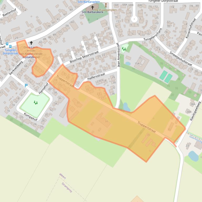 Kaart van postcodegebied 6005RN.