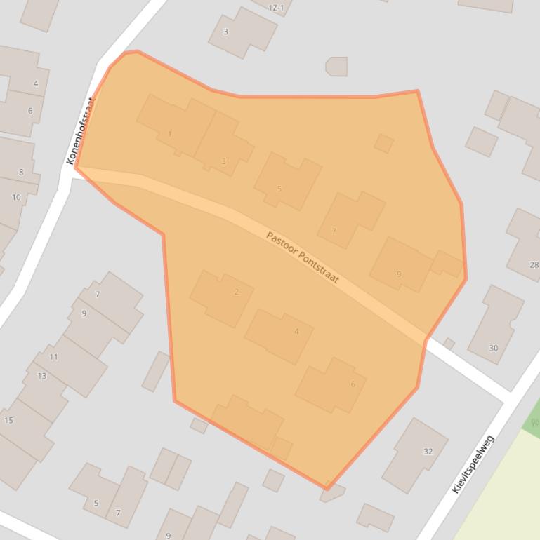 Kaart van postcodegebied 6005SE.