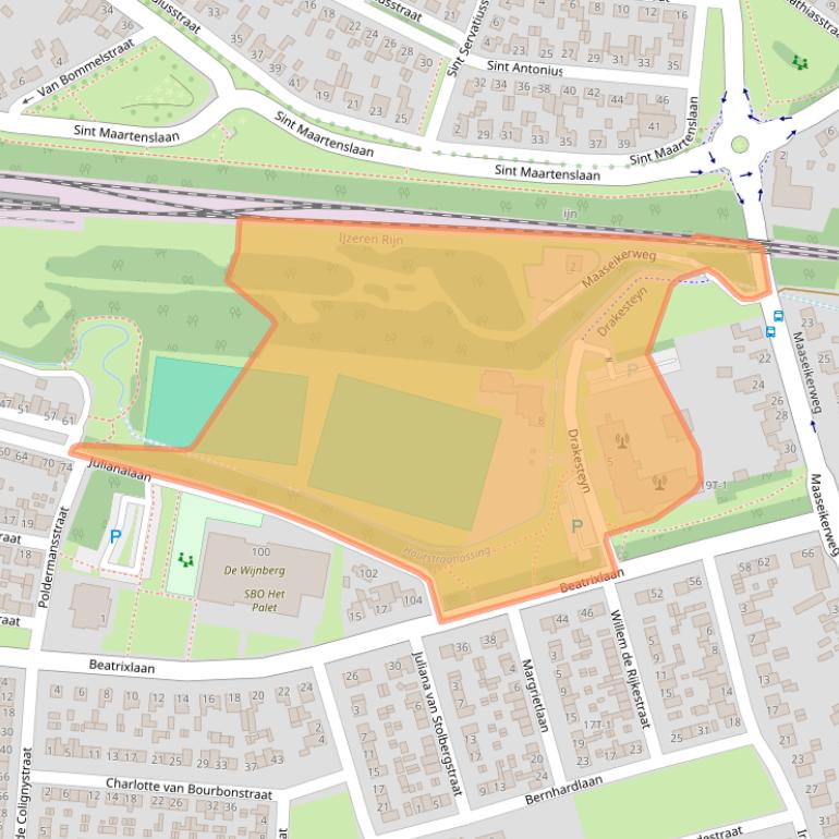 Kaart van postcodegebied 6006AG.