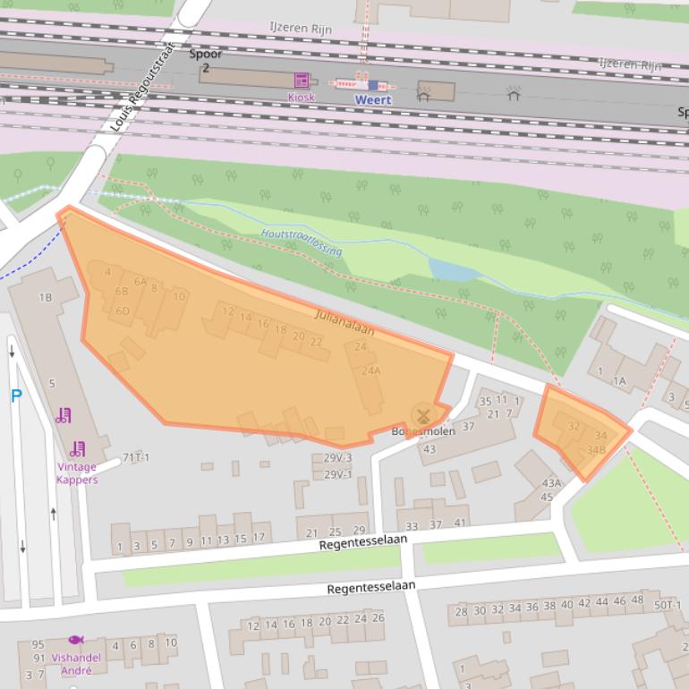 Kaart van postcodegebied 6006AN.