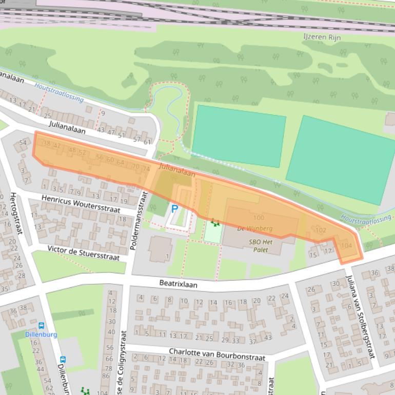 Kaart van postcodegebied 6006AP.