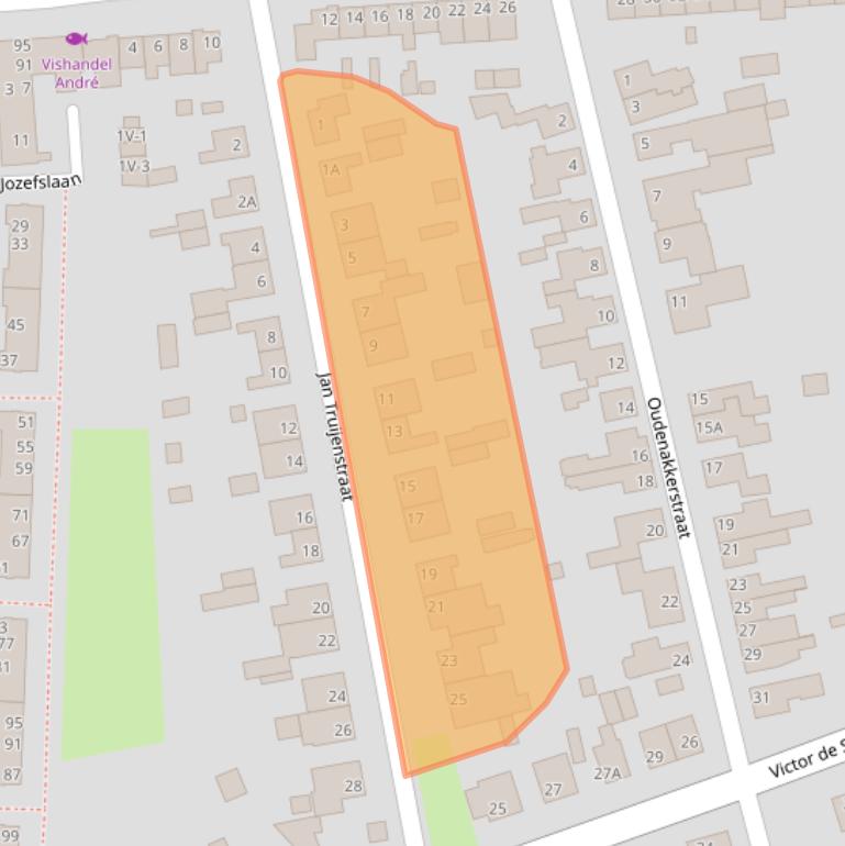 Kaart van postcodegebied 6006AW.