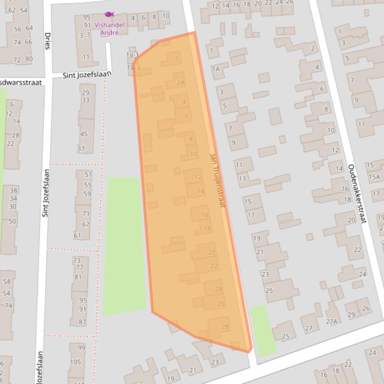 Kaart van postcodegebied 6006AX.
