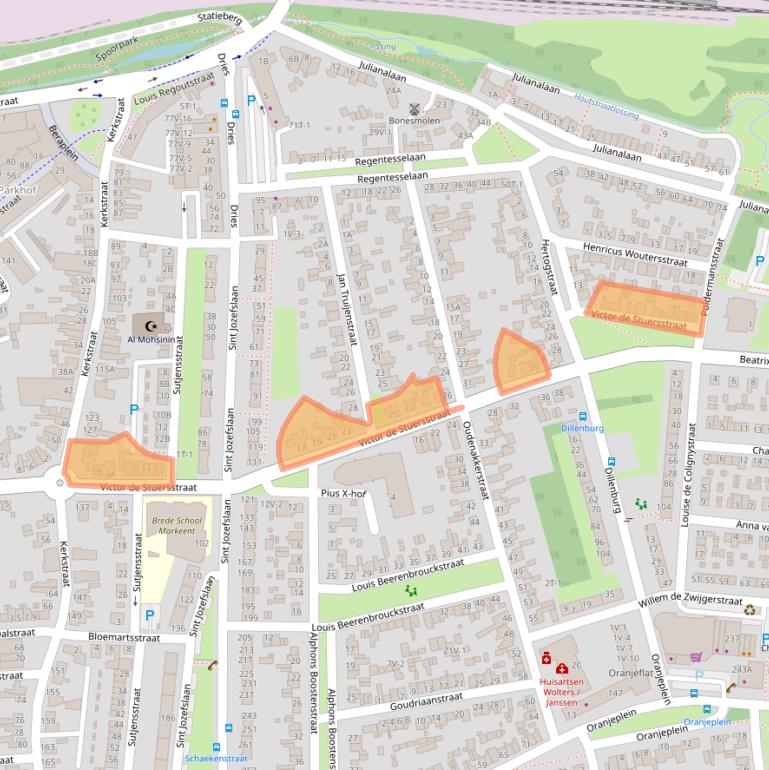 Kaart van postcodegebied 6006BG.