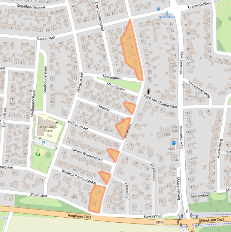 Kaart van postcodegebied 6006HE.