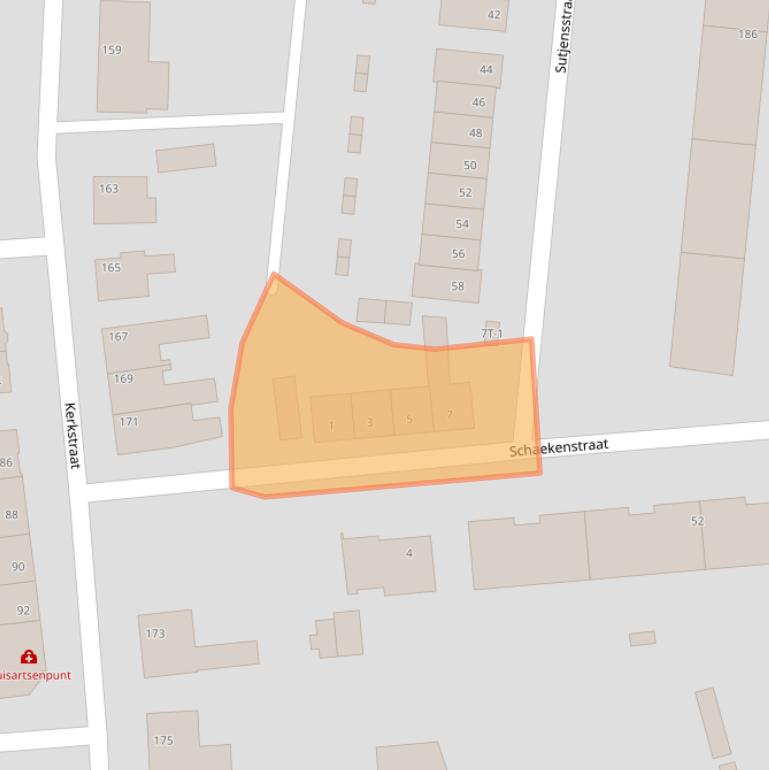 Kaart van postcodegebied 6006JA.