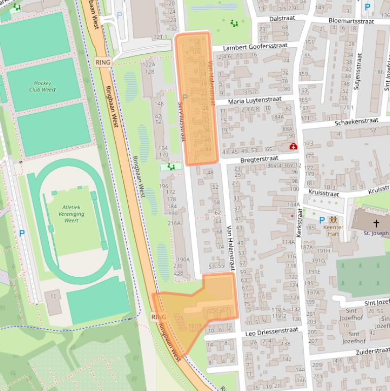 Kaart van postcodegebied 6006JX.