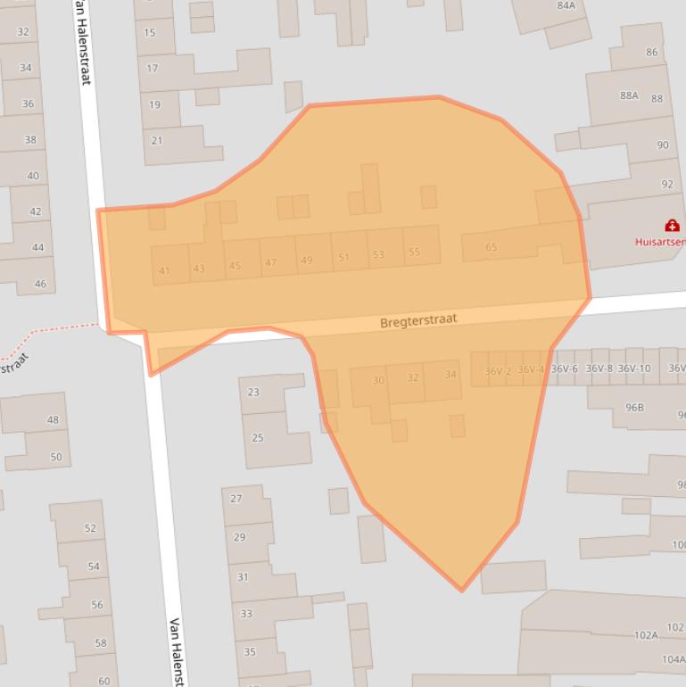 Kaart van postcodegebied 6006KA.