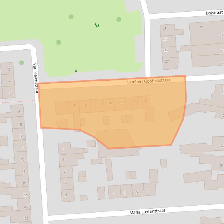 Kaart van postcodegebied 6006KC.