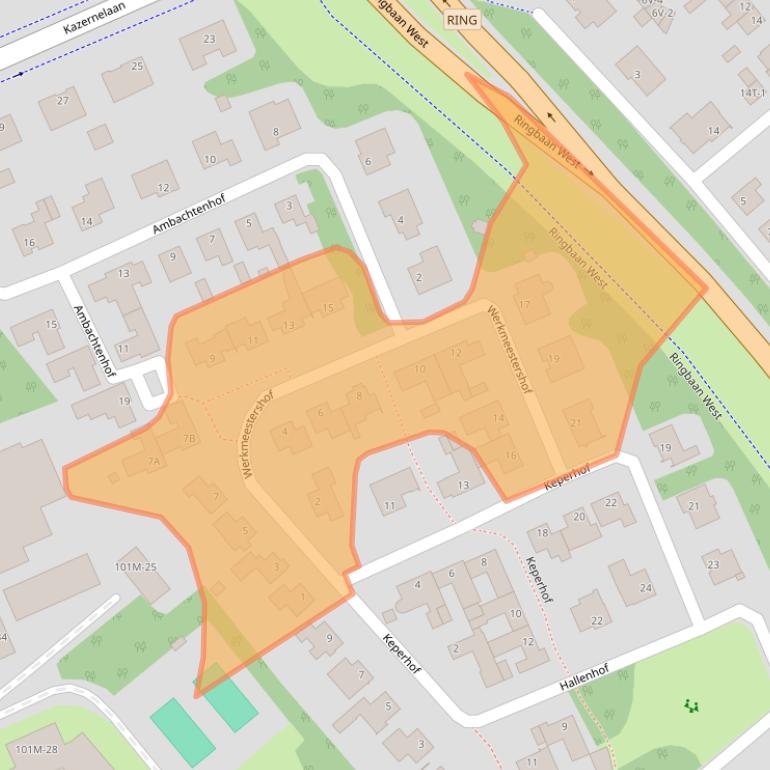 Kaart van postcodegebied 6006LZ.